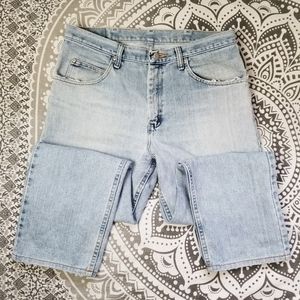 VINTAGE WRANGLER JEAN LIGHT WASH DISTRESSED 34x30